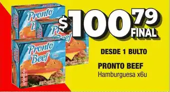 Maxi Ofertas Pronto Beef Hamburguesa x 6u oferta