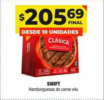 Maxi Ofertas Swift Hamburguesas De Carne x 4u oferta