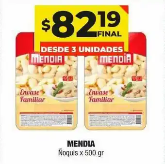 Maxi Ofertas Mendia ñoquis x500gr oferta