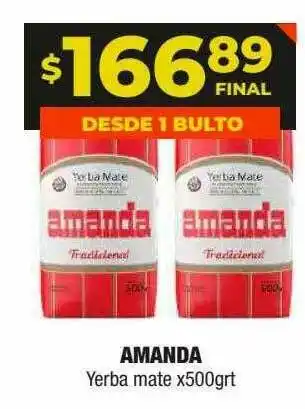 Maxi Ofertas Amanda Yerba Mate x 500grt oferta