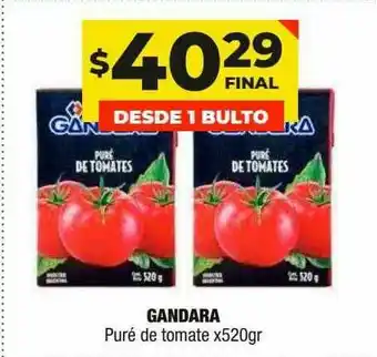 Maxi Ofertas Gandara Puré De Tomate x 520gr oferta