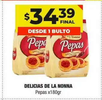 Maxi Ofertas Delicias De La Nonna Pepas x180gr oferta