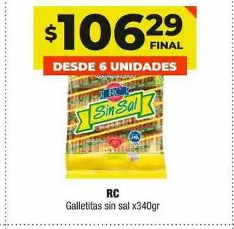 Maxi Ofertas Rc Galletitas Sin Sal x 340gr oferta