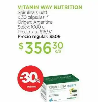 Farmacity Vitamin Way Nutrition Spirulina Siluett -30% Descuento oferta
