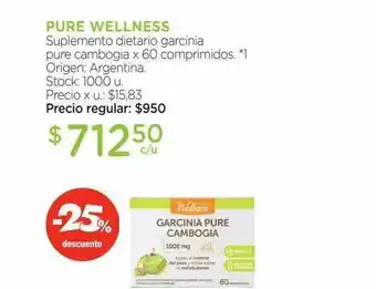 Farmacity Pure Wellness Suplemento Dietario Garcina Pure Cambogia -25% Descuento oferta