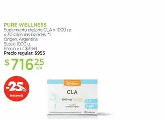 Farmacity Pure Wellness Suplemento Dietario Cla -25% Descuento oferta