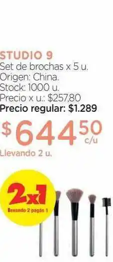 Farmacity Studio 9 Set De Brochas oferta