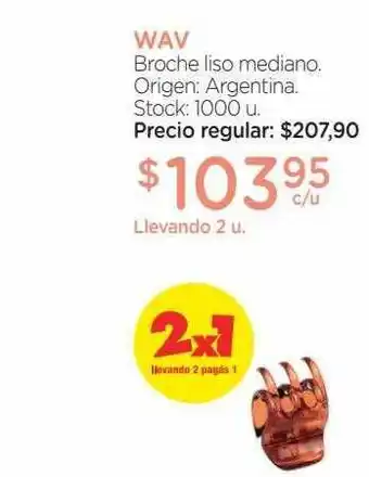 Farmacity Wav Broche Liso Mediano oferta