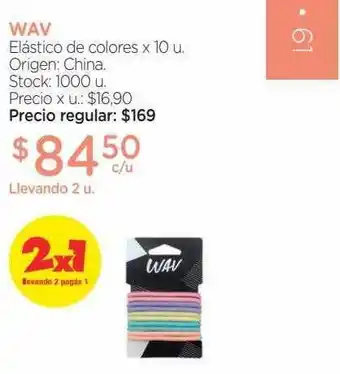 Wav Elástico De Colores x 10u