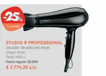 Studio 9 Professional Secador de Pelo oferta en Farmacity