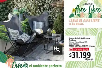 Sodimac Juego balcon vicenza oferta
