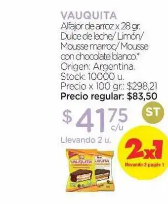 Farmacity Vauquita Alfajor De Arroz x 28gr oferta