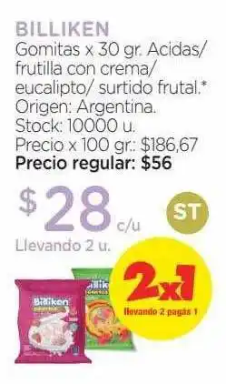 Farmacity Billiken Gomitas x 30gr oferta