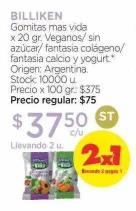 Farmacity Billiden Gomitas Mas Vida x 20gr oferta