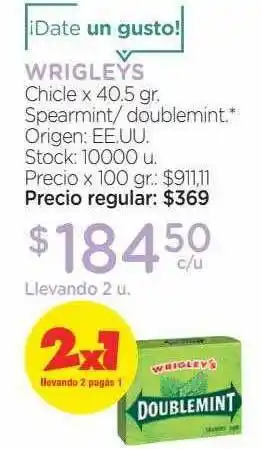 Farmacity Wrigleys Chicle x 40.5gr oferta