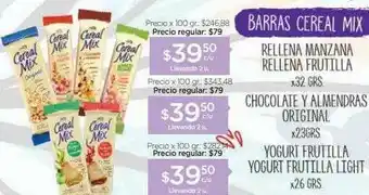Farmacity Barras Cereal Mix x 32grs oferta