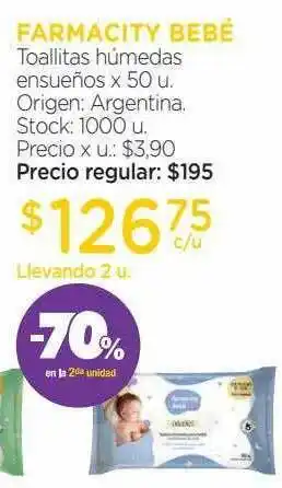 Farmacity Farmacity Bebé Toallitas Húmedas Ensueños x 50u oferta