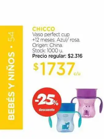 Farmacity Chicco Vaso Perfect Cup +12 Meses -25% Descuento oferta
