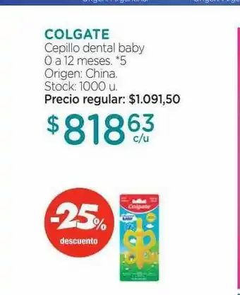 Farmacity Colgate Cepillo Dental Baby 0 A 12 Meses -25% Descuento oferta