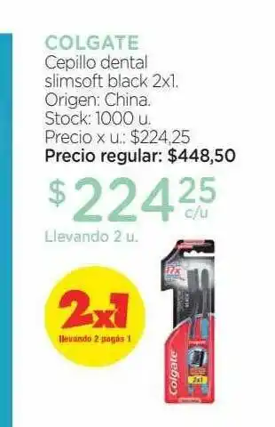 Farmacity Colgate Cepillo Dental Slimsoft Black 2x1 oferta