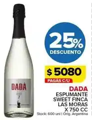 Carrefour Maxi Dada - espumante sweet finca las moras oferta