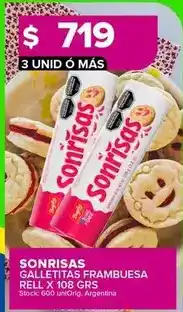 Carrefour Maxi Sonrisas - galletitas frambuesa rell oferta