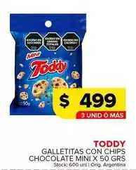 Carrefour Maxi Toddy - galletitas con chips chocolate mini oferta