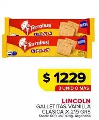 Carrefour Maxi Lincoln - galletitas vainilla clasica oferta