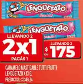 Supermercados DIA Lenguetazo caramelo masticable tutti frutti oferta