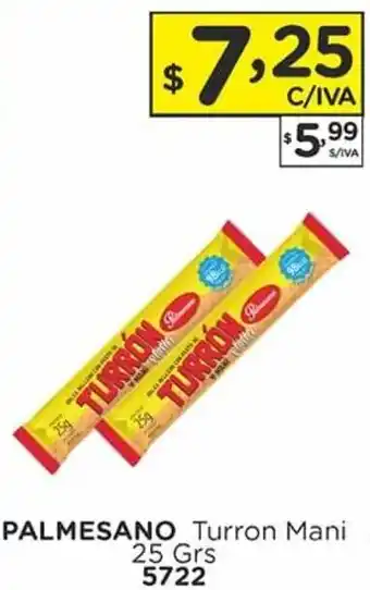 Hipermay Palmesano Turron Mani 25 Grs oferta