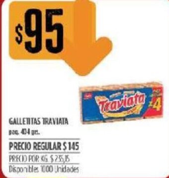 Supermercados Vea Galletitas Traviate paq. 404grs. oferta