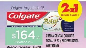 Farmacity Crema dental colgate total 12 professional whitening x 70 g oferta