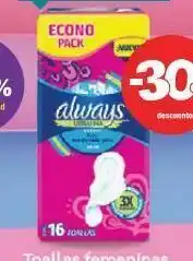 Farmacity Toallitas femeninas always ultrafina seca x 16 un oferta