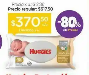 Farmacity Toallas húmedas huggies cuidado y nutrición oleo calcáreo x 48 u oferta