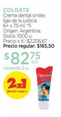 Farmacity Gel dental colgate smiles liga de la justicia 6+ x 75 ml oferta