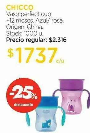 Farmacity Vaso chicco perfect cup 12m+azul x 200 ml oferta