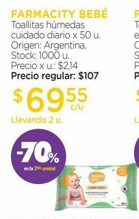 Farmacity Toallas húmedas farmacity bebé cuidado clasico x 50 un oferta