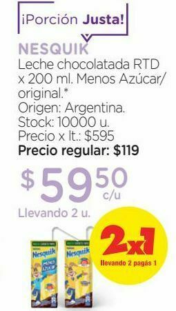 Farmacity Leche chocolatada rtd x 200 ml. oferta
