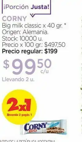 Farmacity Big milk classic x 40 gr. oferta