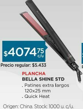 Plancha de pelo gama bella ceramic shine oferta en Farmacity