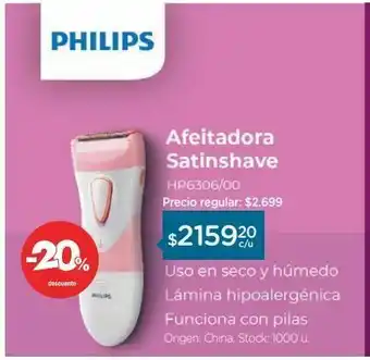 Farmacity Afeitadora philips satinshave oferta