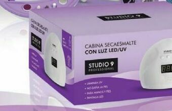 Farmacity Cabina seca esmalte studio 9 professional con luz led/uv oferta