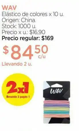 Elástico de colores x 10 u.