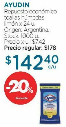 Farmacity Repuesto económico toallas húmedas limón x 24 u. oferta