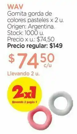 Farmacity Gomita gorda de colores pasteles x 2 u. oferta