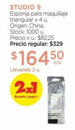 Farmacity Esponja para maquillaje triangular x 4 u. oferta
