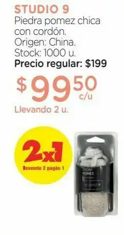 Farmacity Piedra pomez chica con cordón. oferta