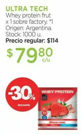 Farmacity Whey protein frut x 1 sobre factory. oferta