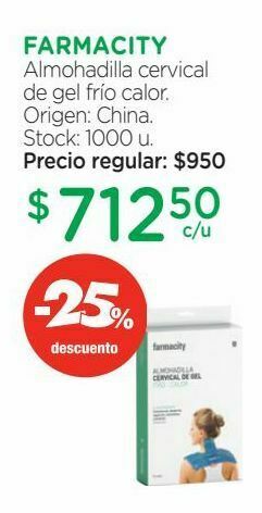 Farmacity Almohadilla cervical de gel frío calor. oferta