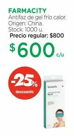 Farmacity Antifaz de gel frío calor. oferta